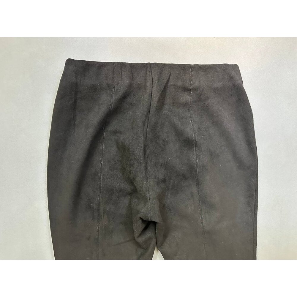 Ann Mashburn Faye Seamed Pants Black Vegan Suede Small - Picture 5 of 9